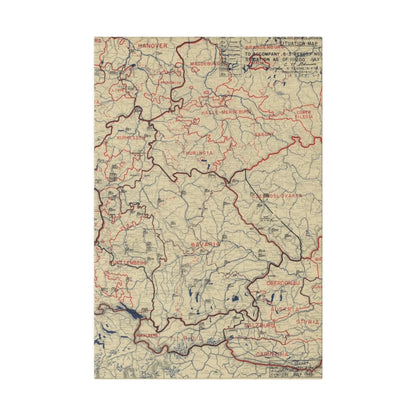 Close-up of the detailed map legend and handwritten annotations on the 11 July 1945 HQ Twelfth Army Group Situation Map