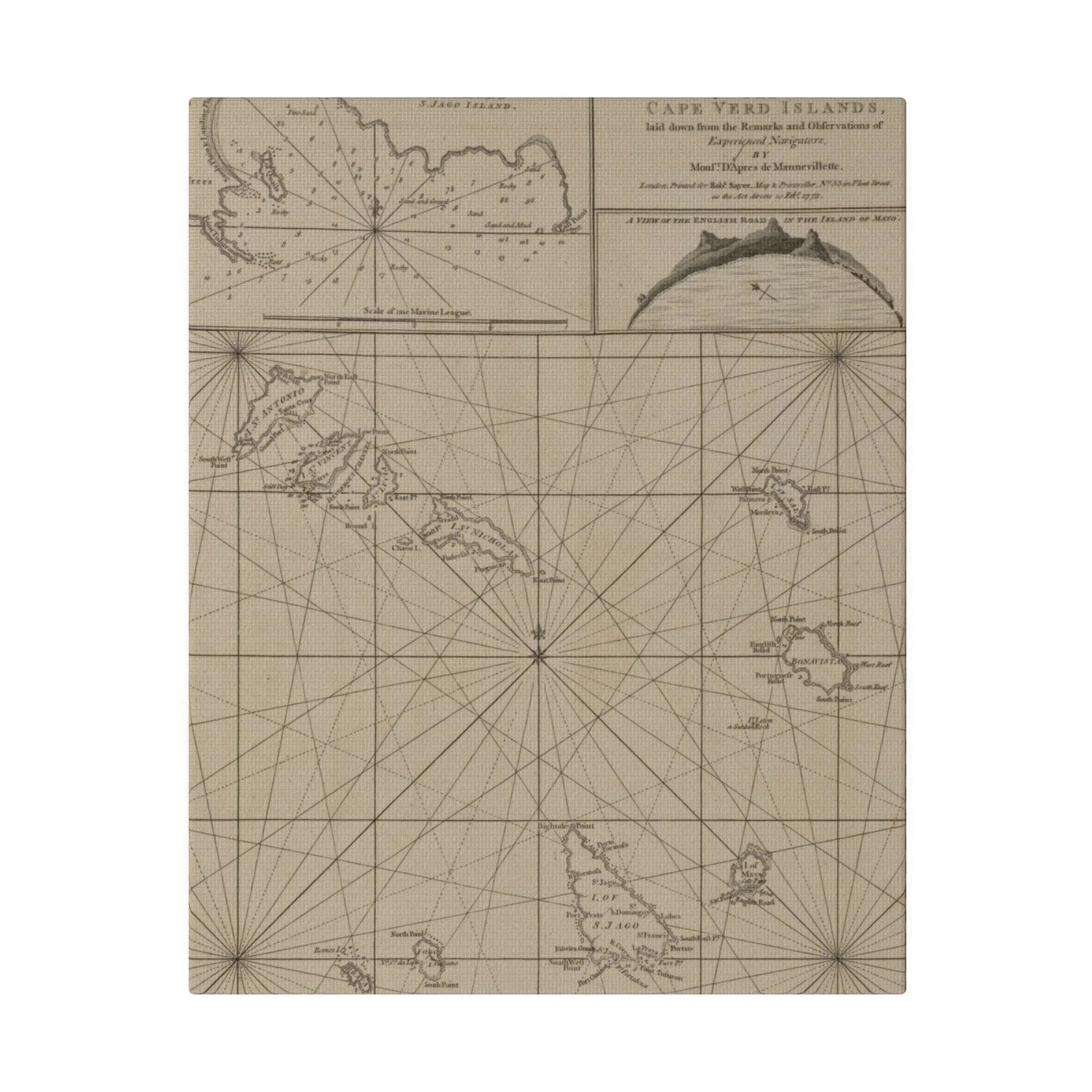 Close-up of vibrant hand-painted Cape Verde Islands canvas displaying intricate coastline details and textured brushstrokes