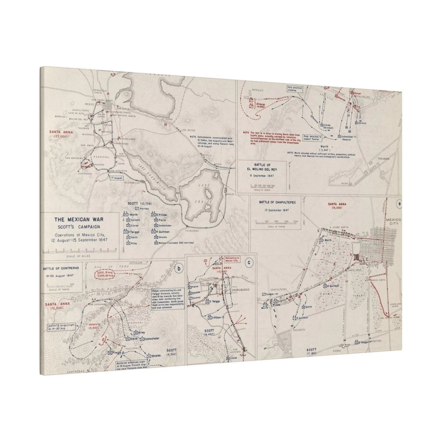 Close-up of canvas texture highlighting aged sepia tones and detailed brushstroke patterns from an overhead perspective.