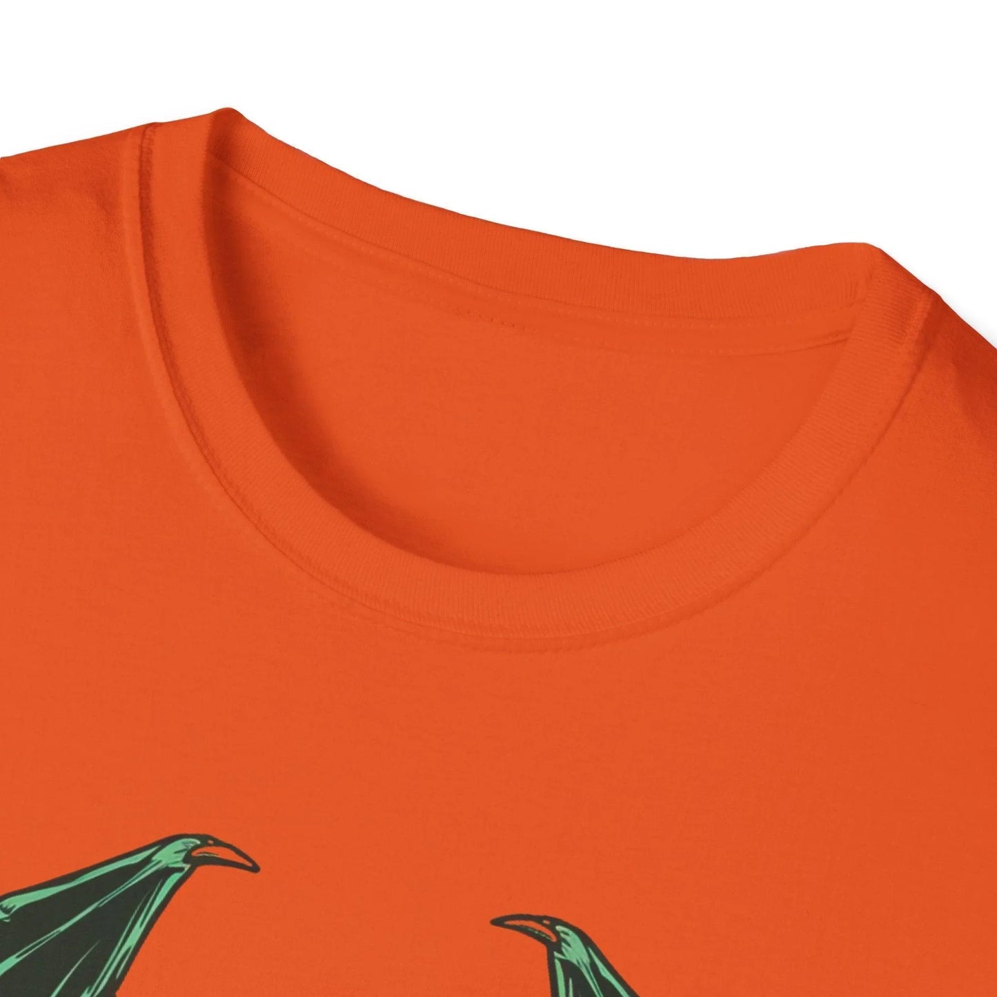 Close-up of the black Cthulhu graphic on the soft cotton fabric showing detailed line work and vibrant color contrast on