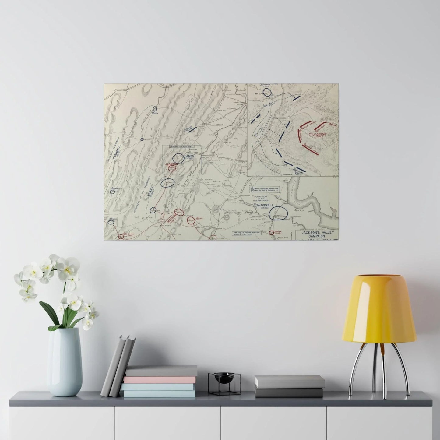 Close-up of textured canvas surface highlighting detailed brushstroke pattern and subtle color variations on the Civil War