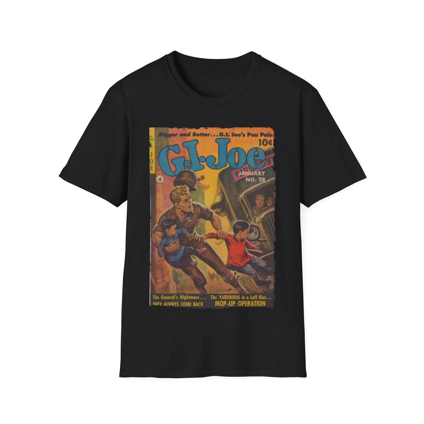 Printify G.I. Joe No.28 unisex cotton crew neck T-shirt in relaxed fit with graphic print
