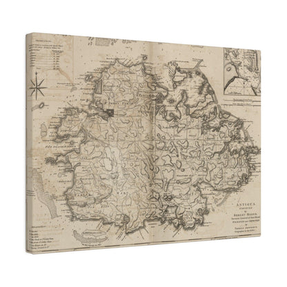 Close-up of textured canvas material highlighting subtle color variations and weave detail of the Antigua home decor piece.