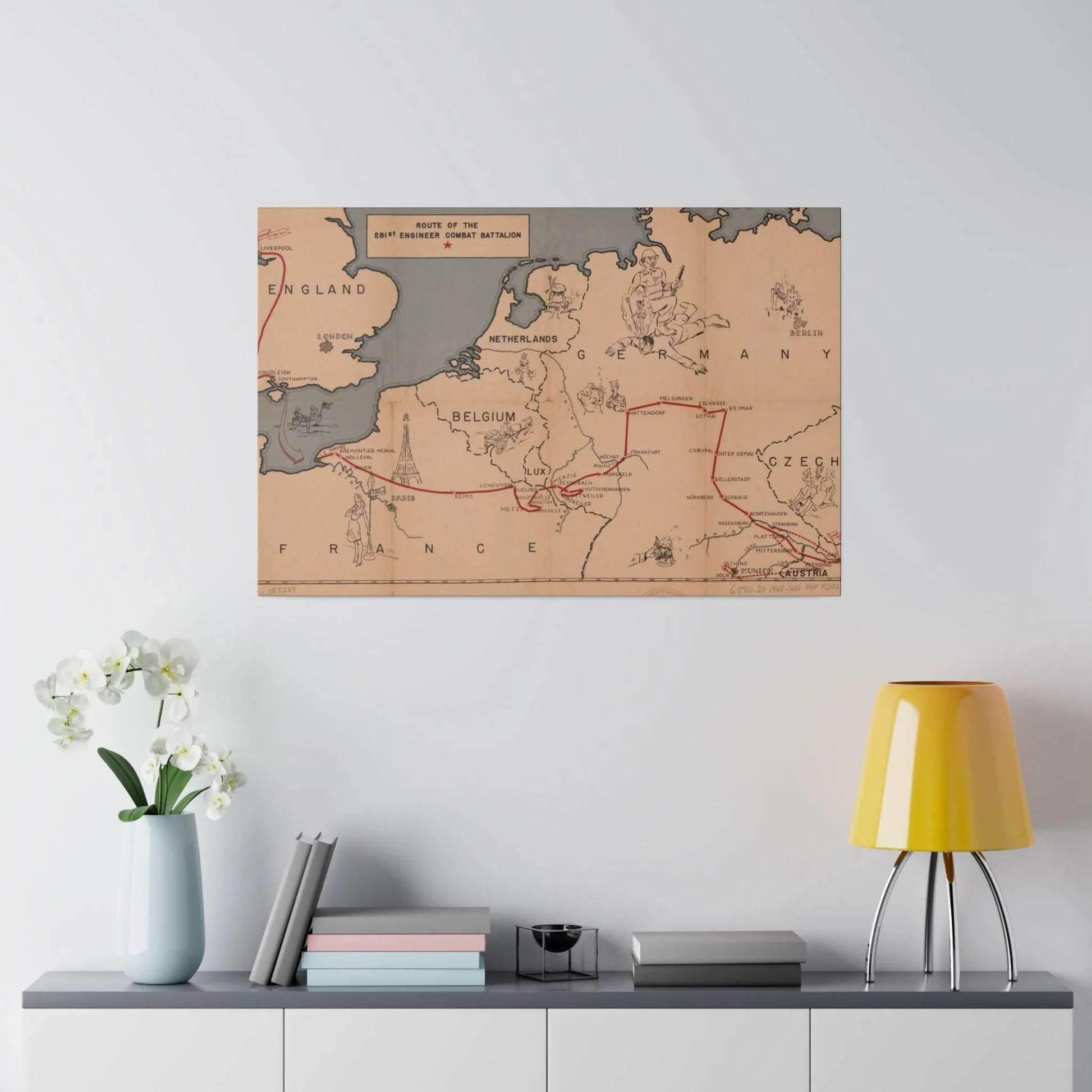 Route of the 281st Engineer Combat Battalion 3 November 1944 to 8 May 1945 - Pacific Sky Games