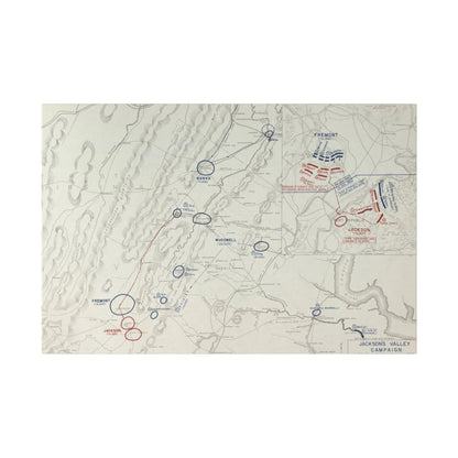 Close-up of detailed canvas texture highlighting stained, aged finish and hand-printed battle map design from a top-down