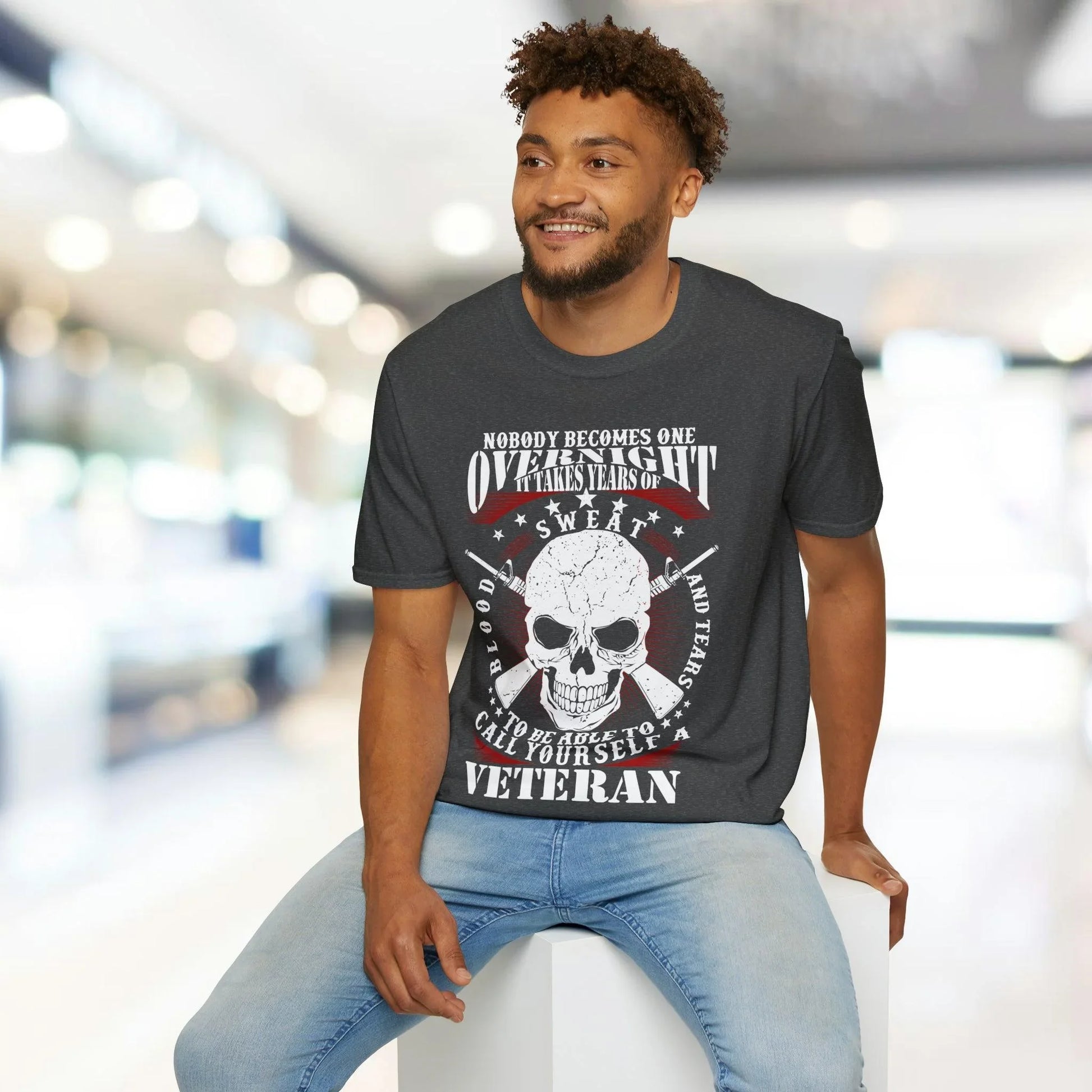 Close-up of the unisex slim fit T-shirt’s vibrant teal color fabric, highlighting smooth cotton-blend texture and precise