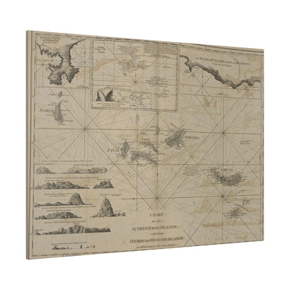 A detailed close-up of the vibrant color variations and intricate island labels on the chart’s lower right section