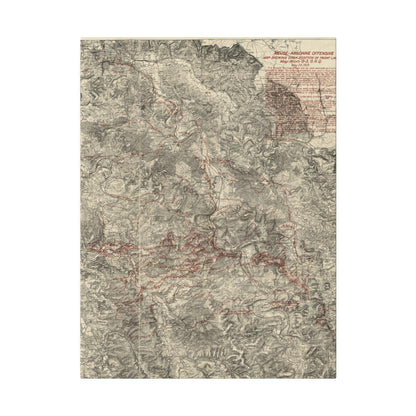 Close-up of detailed handwritten notes and markings on the G-3 map section, highlighting historical annotations and ink