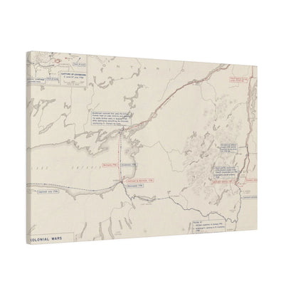 Close-up of detailed canvas texture highlighting aged, weathered surface and subtle brushstroke patterns on the colonial-era