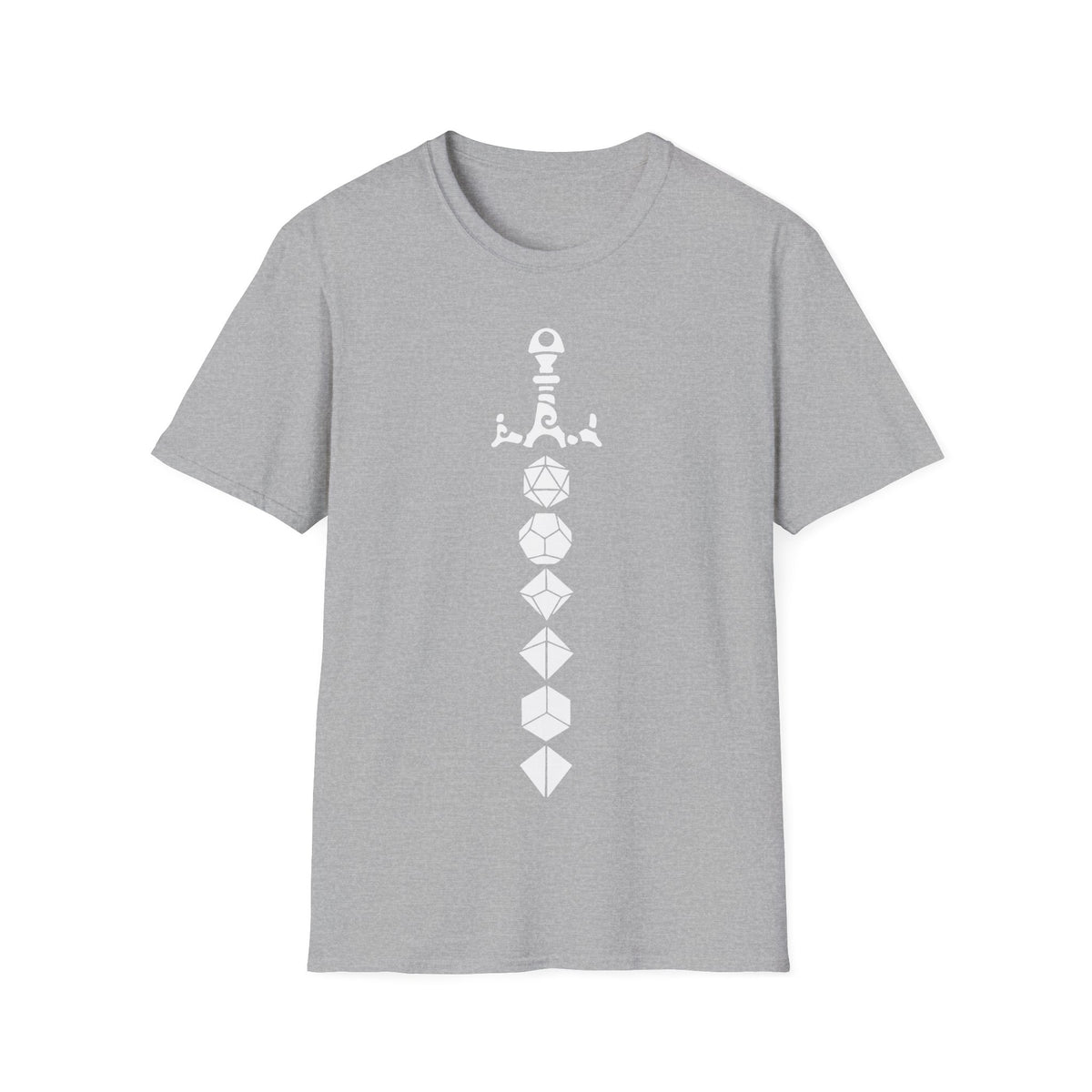 Dice Sword White - Unisex Softstyle T-Shirt