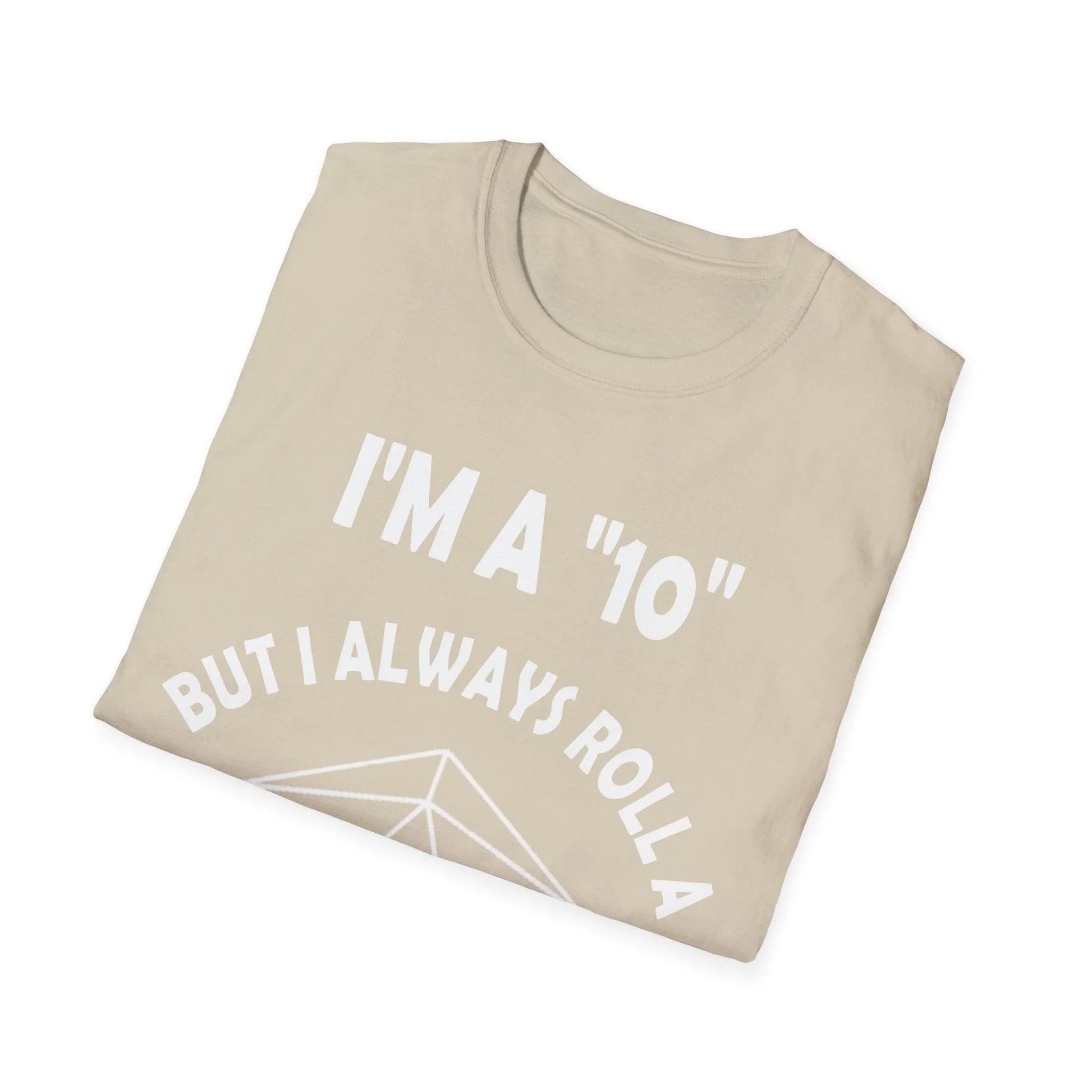 Close-up of the white unisex softstyle T-shirt fabric displaying smooth texture and subtle stitching at the collar seam.