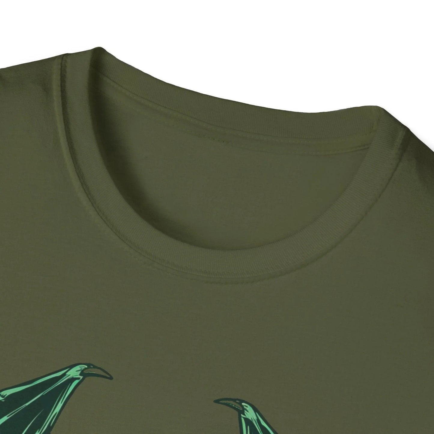 Close-up of Cthulhu graphic detail on the chest area, showcasing vibrant ink colors and intricate line work on the slate