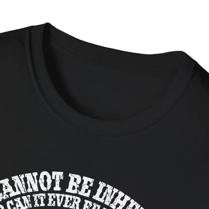 Close-up of the unisex softstyle T-shirt neckline highlighting the smooth fabric weave and double-stitched collar detail.