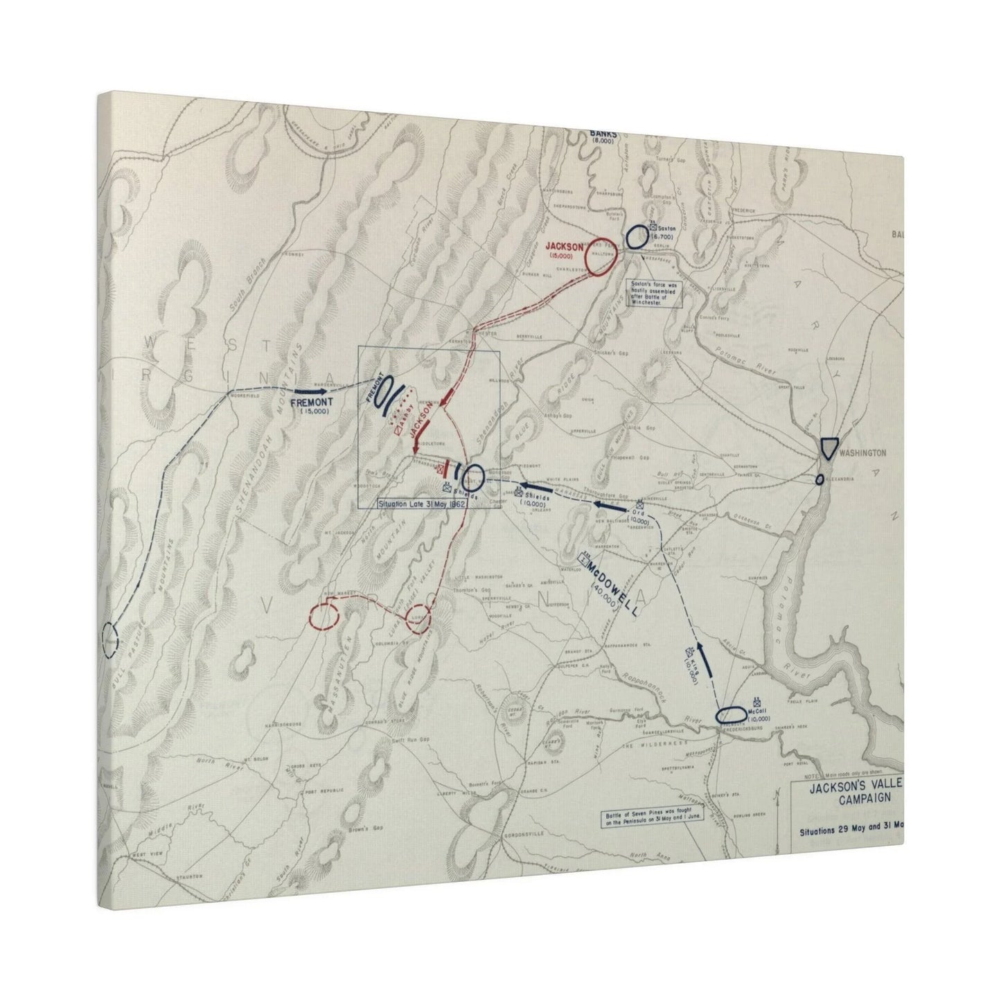 Detail shot of the canvas’s textured fabric surface highlighting the subtle brushstroke pattern and vintage color tone.