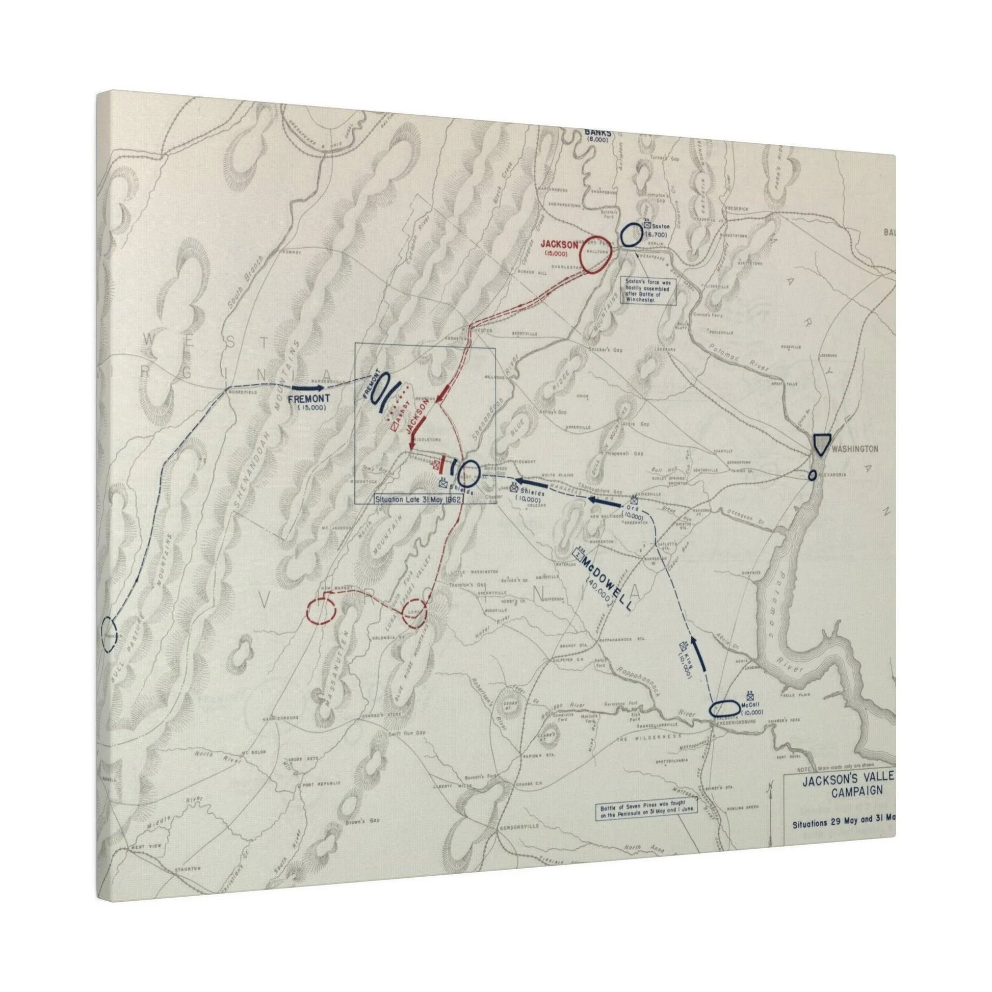 Detail shot of the canvas’s textured fabric surface highlighting the subtle brushstroke pattern and vintage color tone.