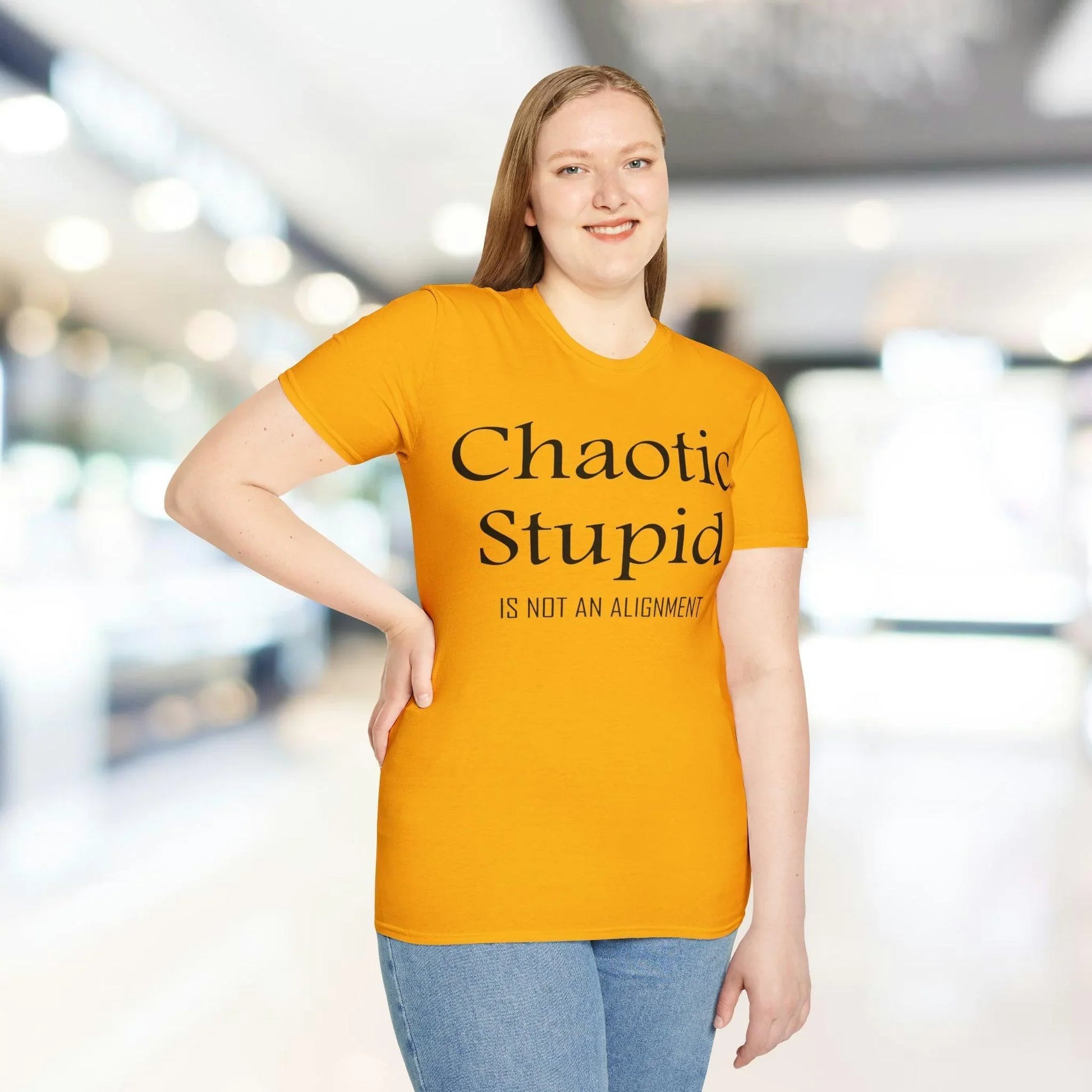 Close-up of black cotton fabric showing smooth texture and reinforced neckline stitching on the Unisex Softstyle T-Shirt.