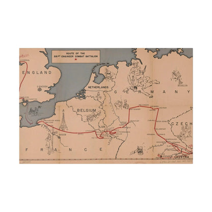 Route of the 281st Engineer Combat Battalion 3 November 1944 to 8 May 1945 - Pacific Sky Games