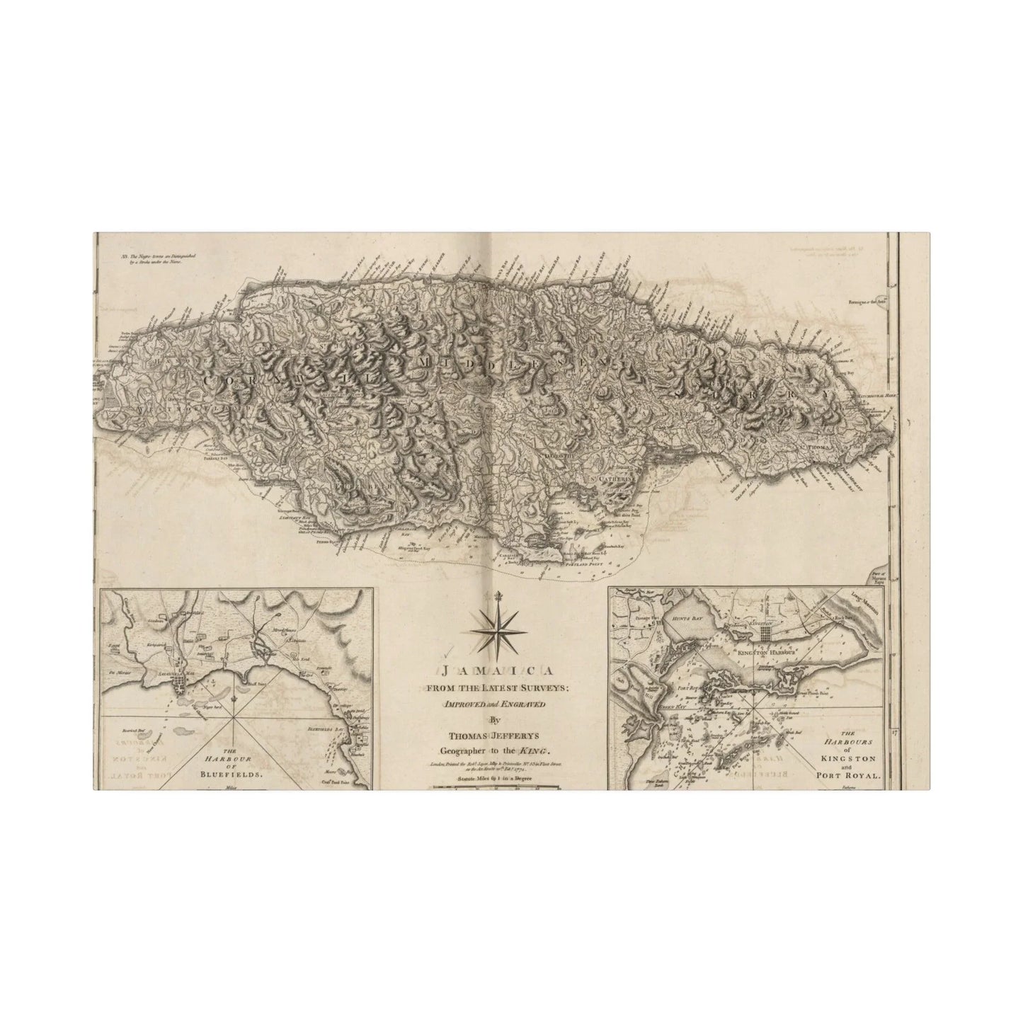 Close-up of the Jamaica canvas showing textured fabric weave and subtle color blending along the edge seam.