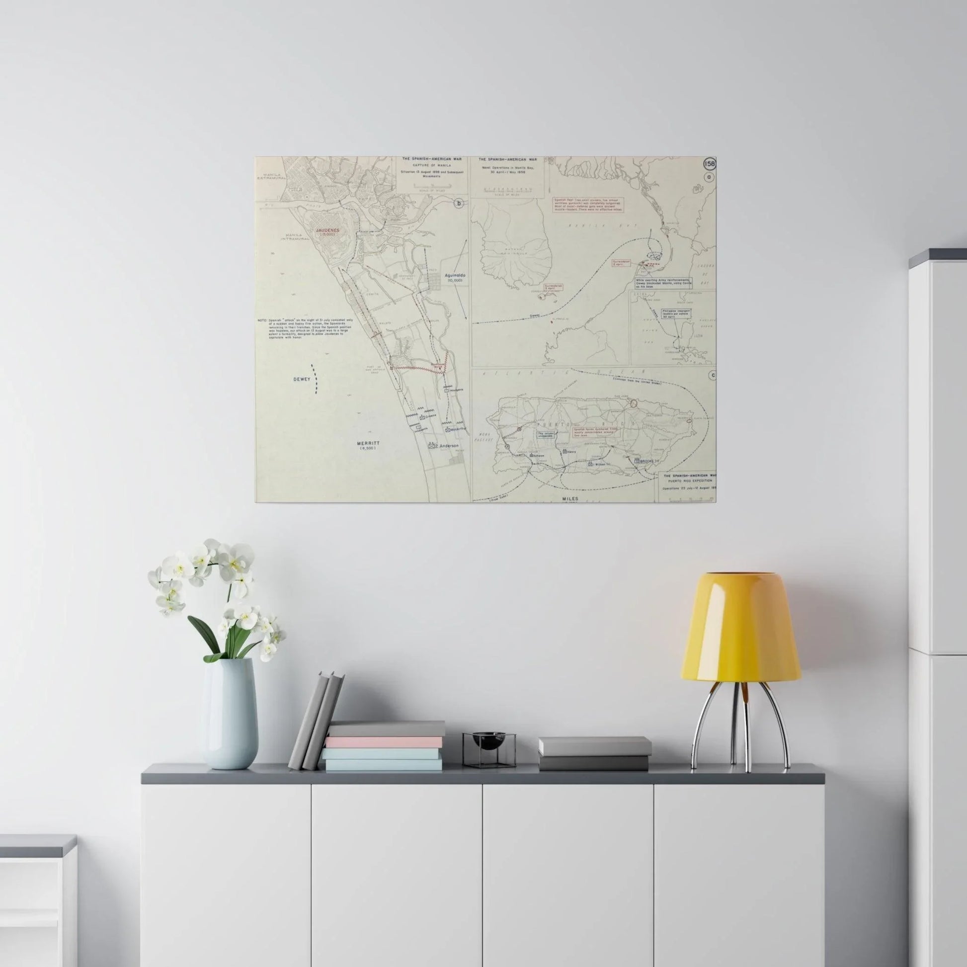 Spanish-American War, Philippines and Puerto Rico, Puerto Rico Expedition 25 July - 12 Aug, Naval Operations in Manila Bay 30 Apr - 1 May, Capture of Manila 13 Aug 1898 - Pacific Sky Games