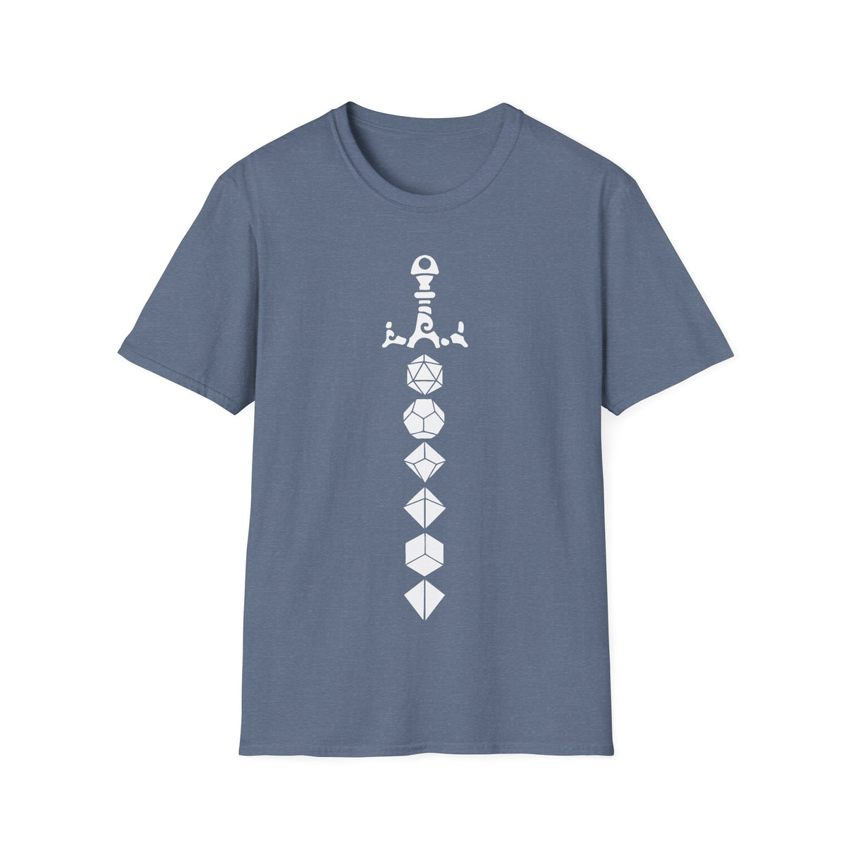 Dice Sword White - Unisex Softstyle T-Shirt