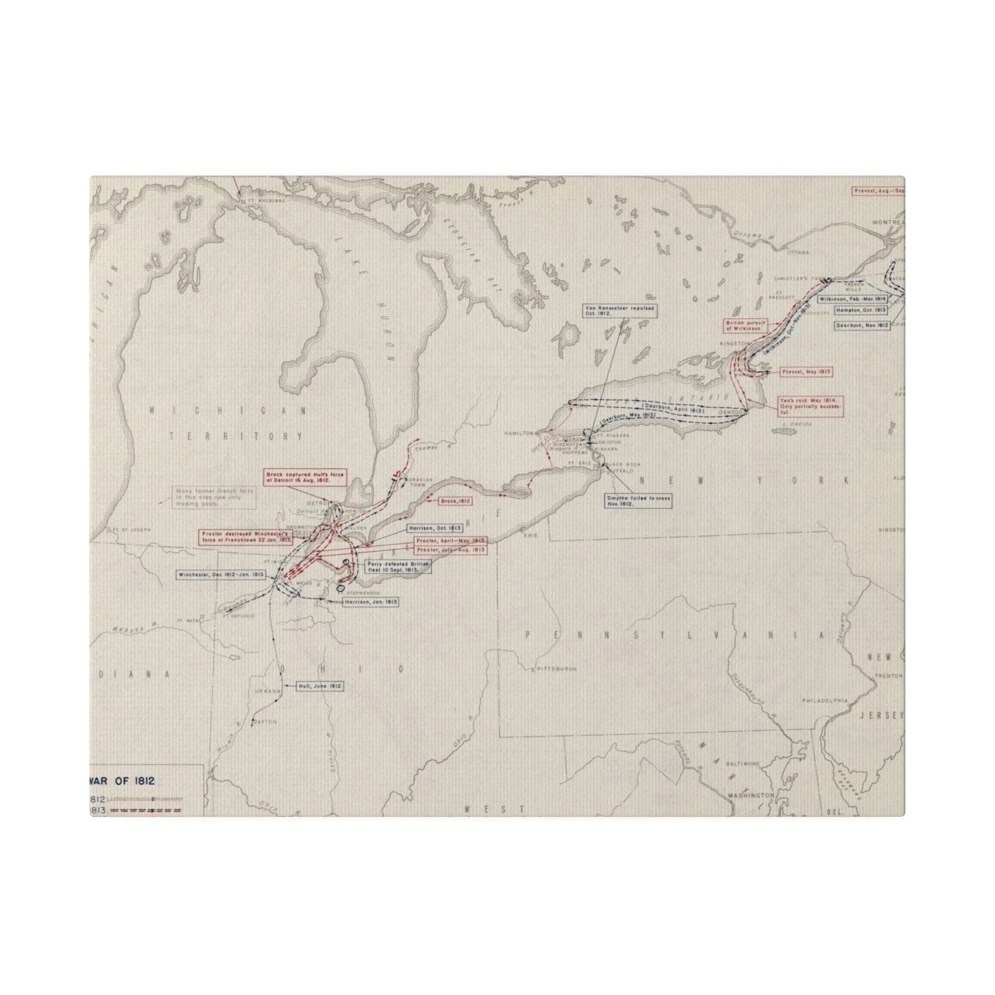 War of 1812, Operations In The North 1812-1814 - Pacific Sky Games