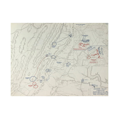 Canvas print of the American Civil War Jackson's Valley Campaign scene, 24x36 inches, matte finish, eco-friendly materials