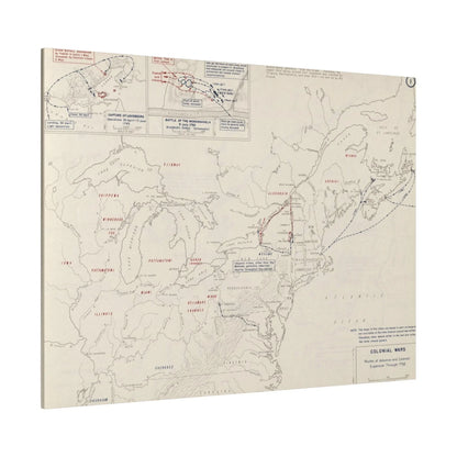 Close-up of textured canvas surface highlighting the detailed weave and matte finish of "Colonial Wars, Expansion Through