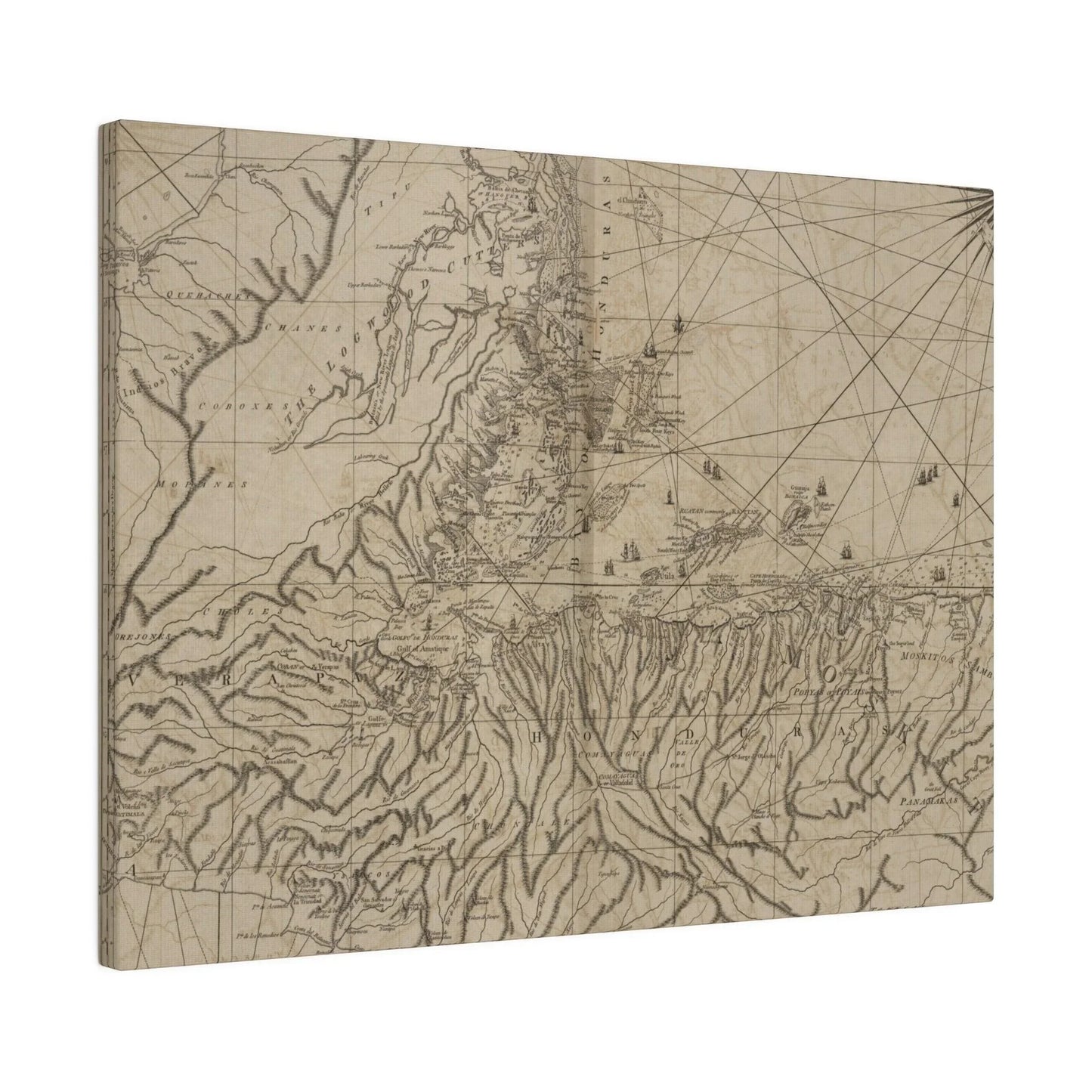 Close-up of the textured canvas fabric highlighting subtle color variations and fine stitching details on the Bay of