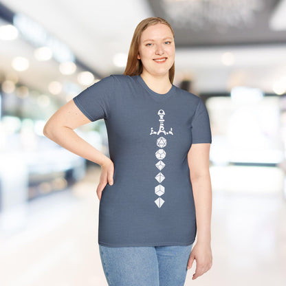 Dice Sword White - Unisex Softstyle T-Shirt