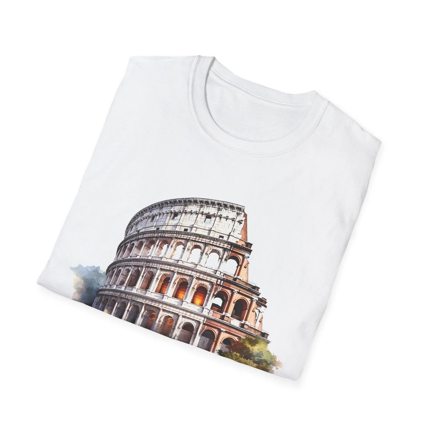 Close-up of the soft, heather gray fabric texture and reinforced double-stitched hem on the unisex relaxed fit T-shirt's