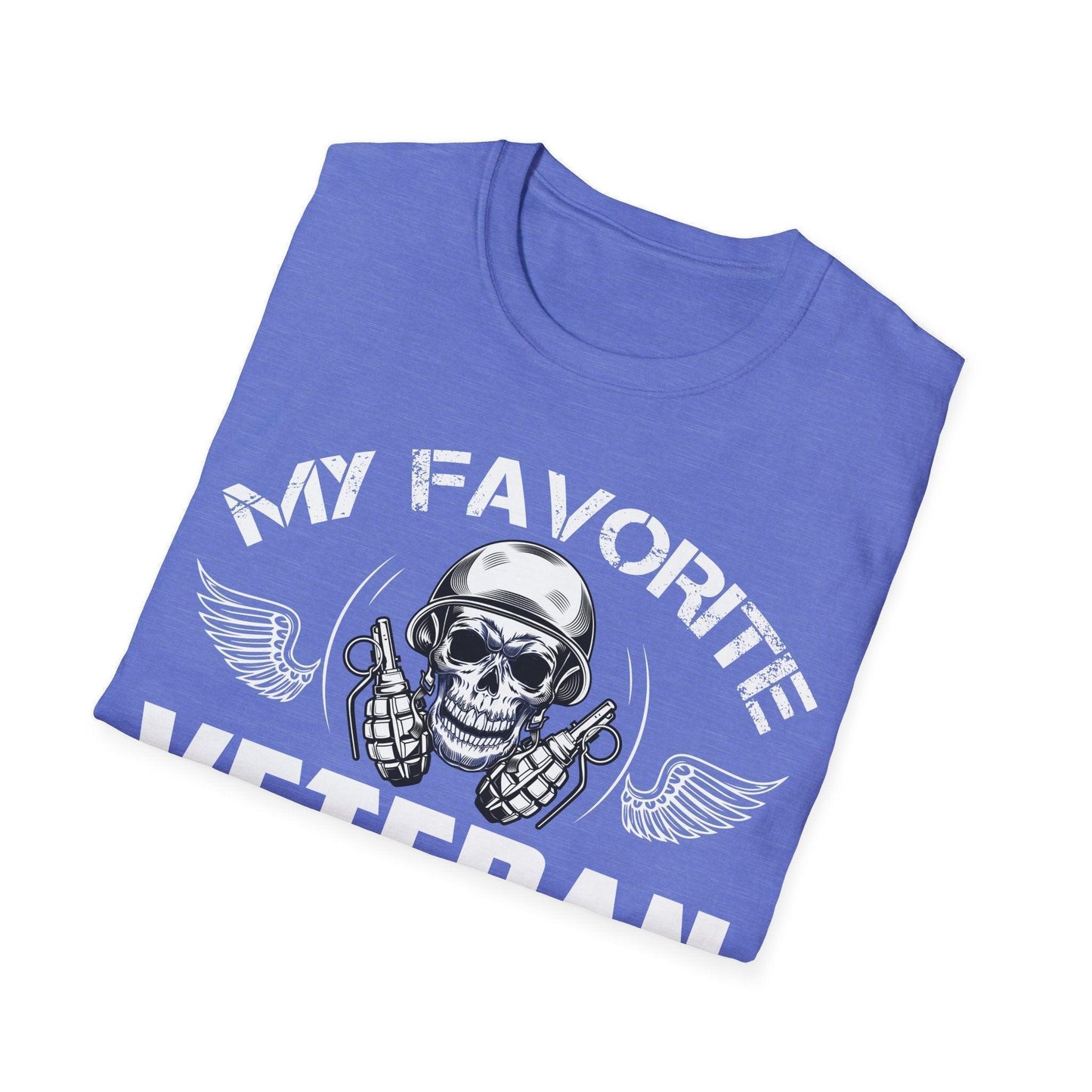 Close-up of the soft cotton fabric's smooth texture and subtle heathered navy color, highlighting the relaxed fit and crew