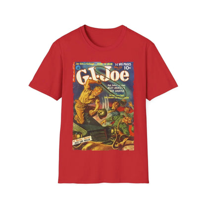 Close-up of the G.I. Joe No.13 July T-Shirt chest logo displaying vibrant graphic print on soft cotton fabric