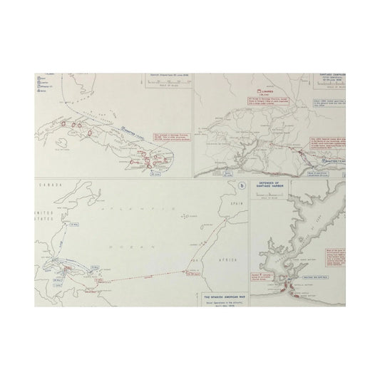 Spanish-American War, Santiago Campaign, Naval Operatoins in the Atlantic Apr-May, Defenses of Santiago Harbor, Spanish Dispositions 20 June, Initial Ops 22-24 June 1898 - Pacific Sky Games