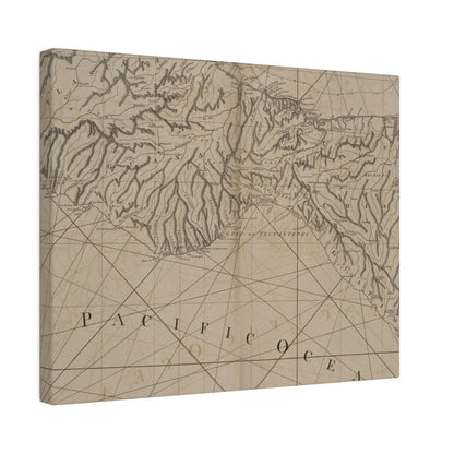 Close-up of textured canvas surface highlighting subtle brushstroke details and creamy color tones from a top-down angle.