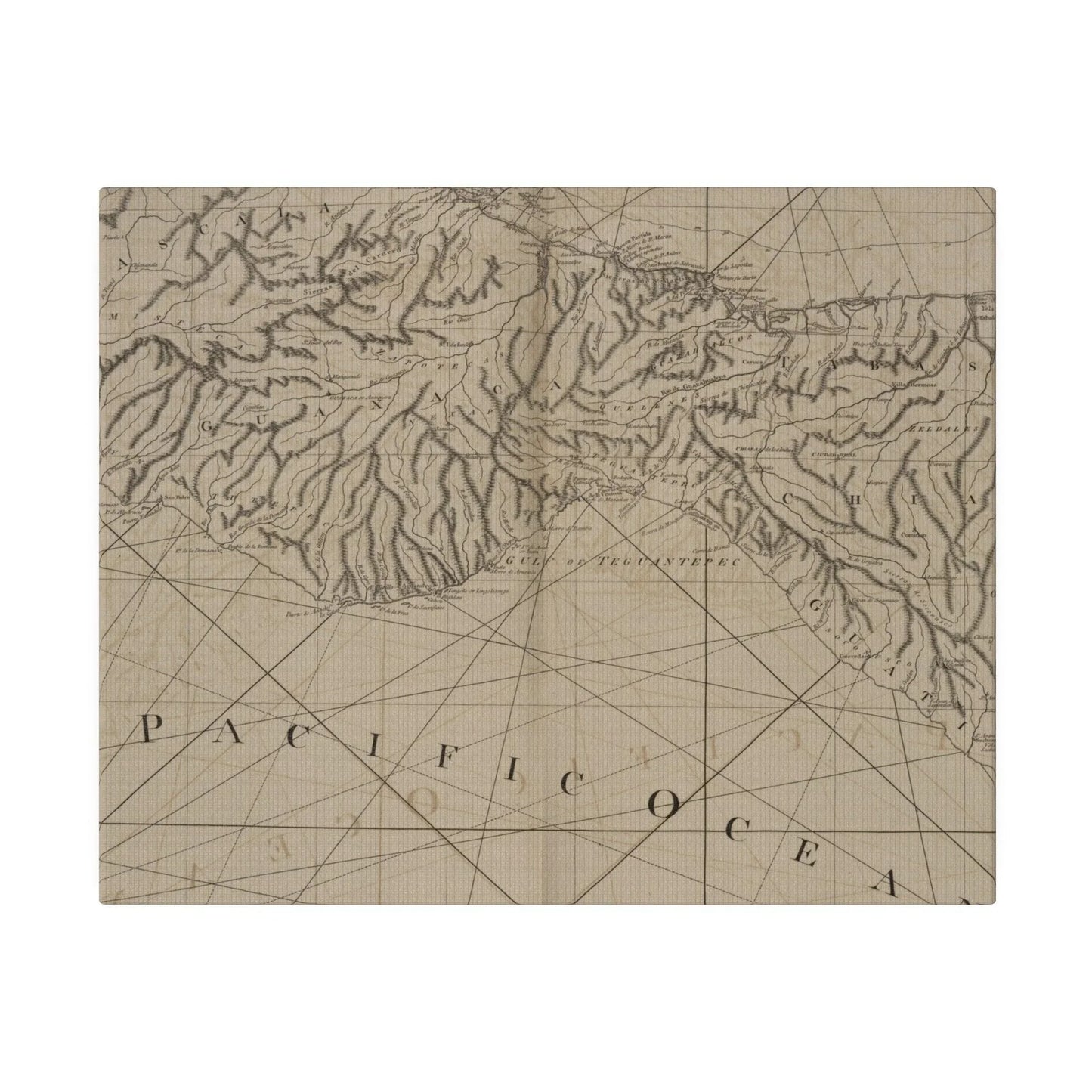 Close-up of the textured canvas surface featuring subtle brushstrokes and a warm color palette, highlighting the artwork's