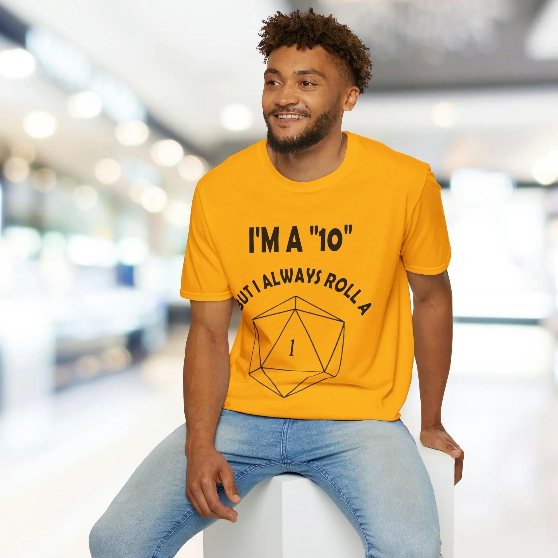 Close-up of the black unisex softstyle T-shirt’s neckline and smooth fabric texture, highlighting slim fit and cotton blend