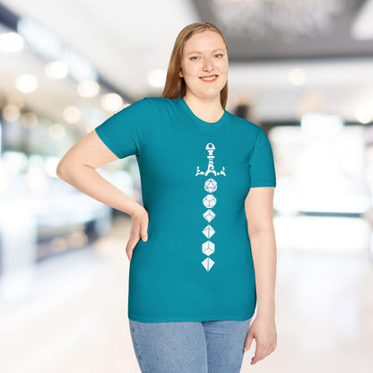 Dice Sword White - Unisex Softstyle T-Shirt