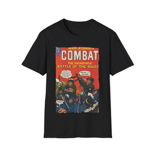 Printify Combat June 1966 unisex softstyle cotton T-shirt, regular fit, crew neck, black color, DTG printed, men's and