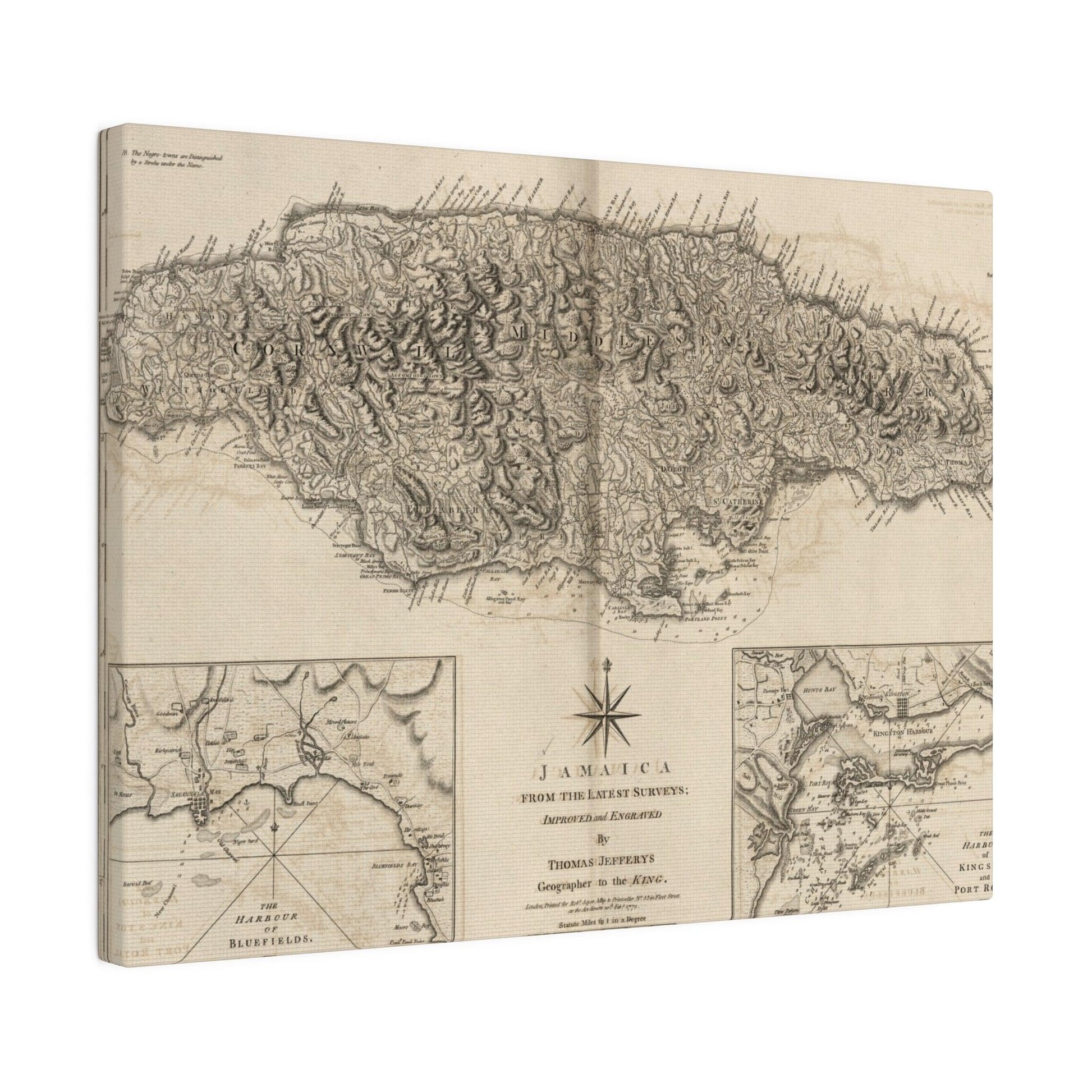 Close-up of vibrant blue and green woven fabric detail highlighting texture and craftsmanship on the Jamaica canvas piece.