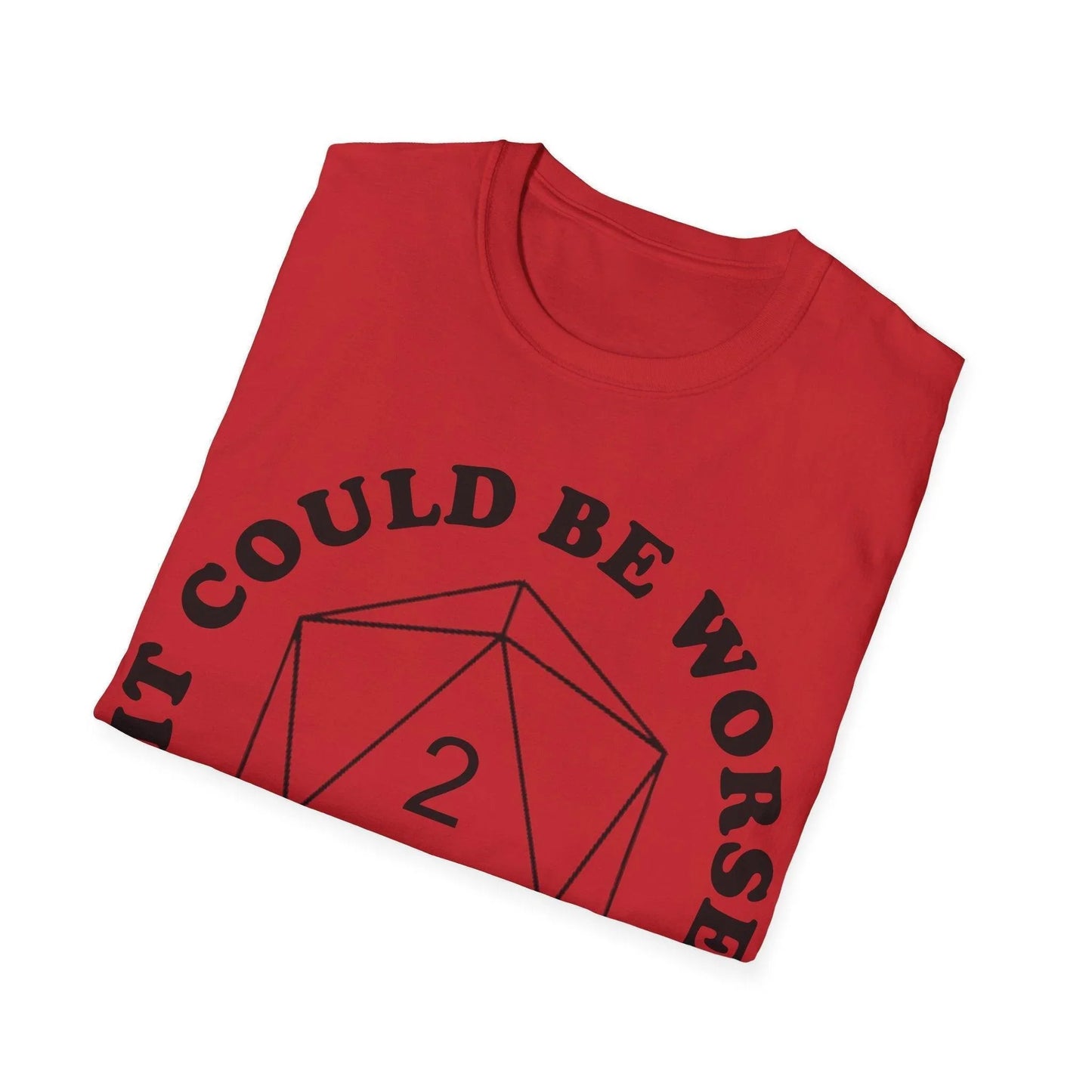 Close-up of the black unisex softstyle T-shirt's collar reveals reinforced stitching and smooth fabric edge, highlighting