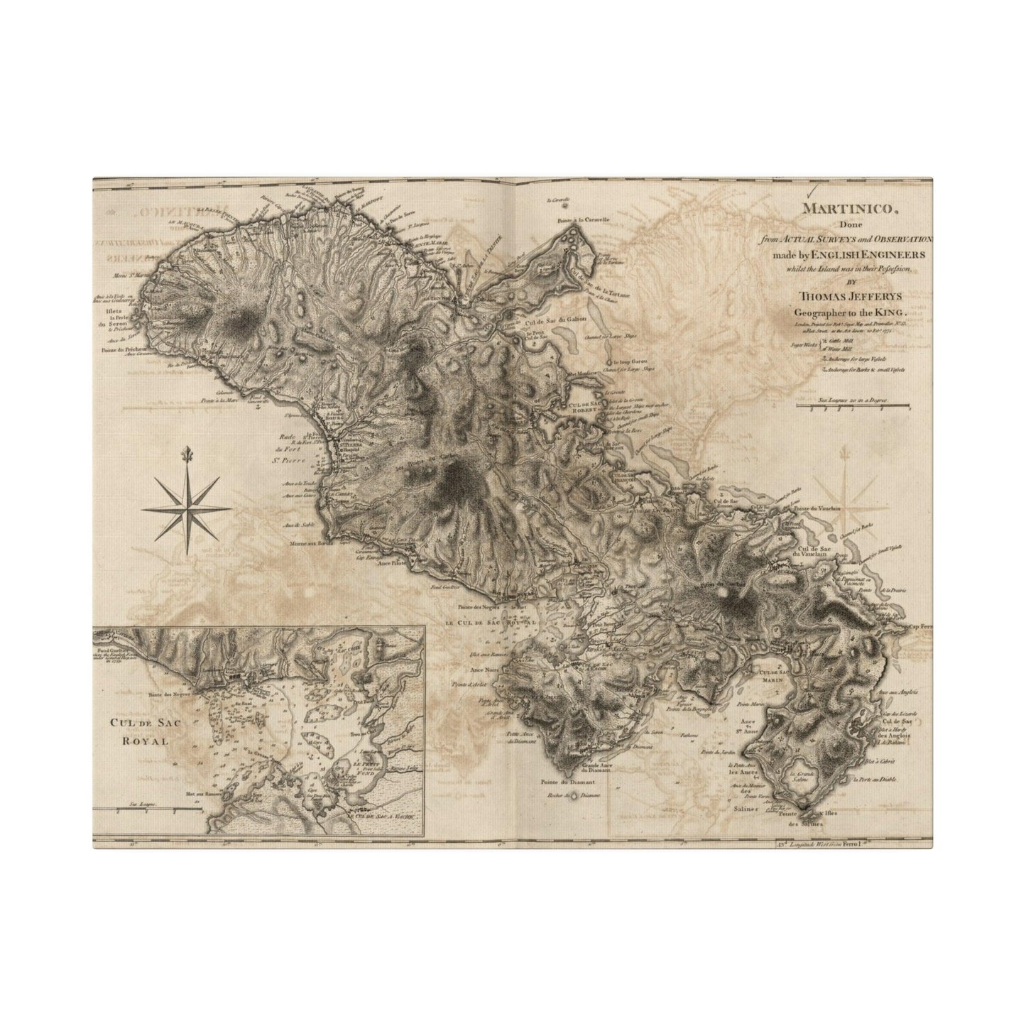 Close-up of the Martinico canvas corner showcasing textured material and matte finish in warm beige tones.