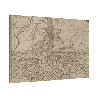 Close-up of the textured canvas surface highlighting natural fiber weave and subtle color variations of the Bay of Honduras