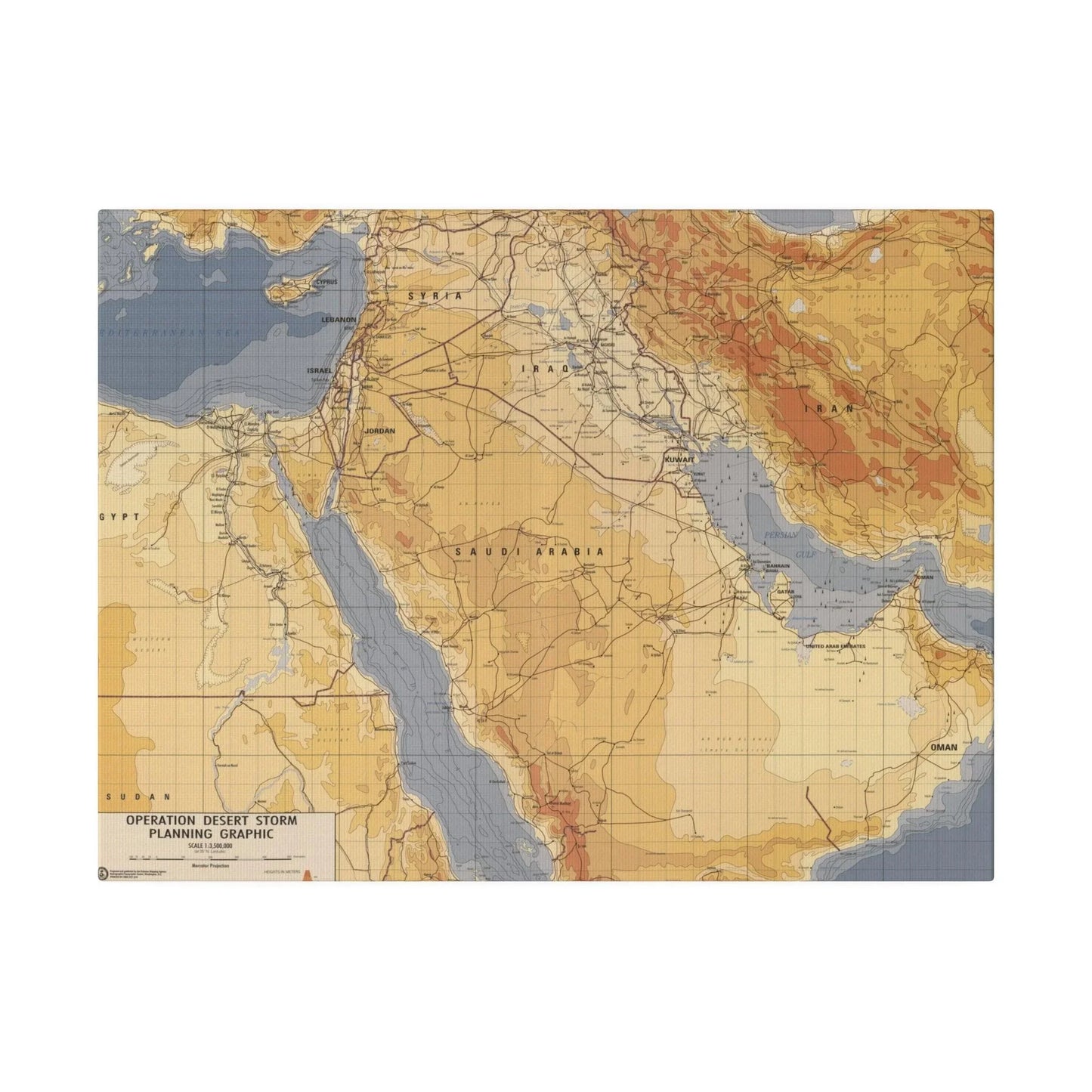 Operation Desert Storm Planning Graphic - Pacific Sky Games