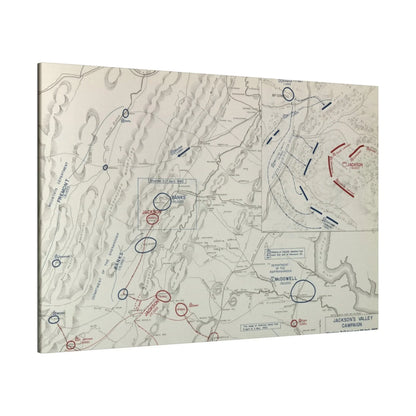 Close-up of canvas texture highlighting painted details and subtle brushstrokes from the Civil War campaign scene.