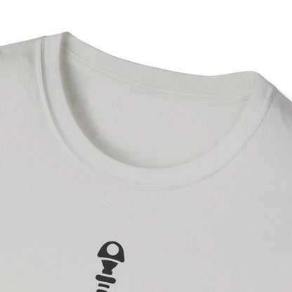 Close-up of the black fabric showing the soft, smooth texture and subtle heather pattern of the unisex fitted T-shirt's