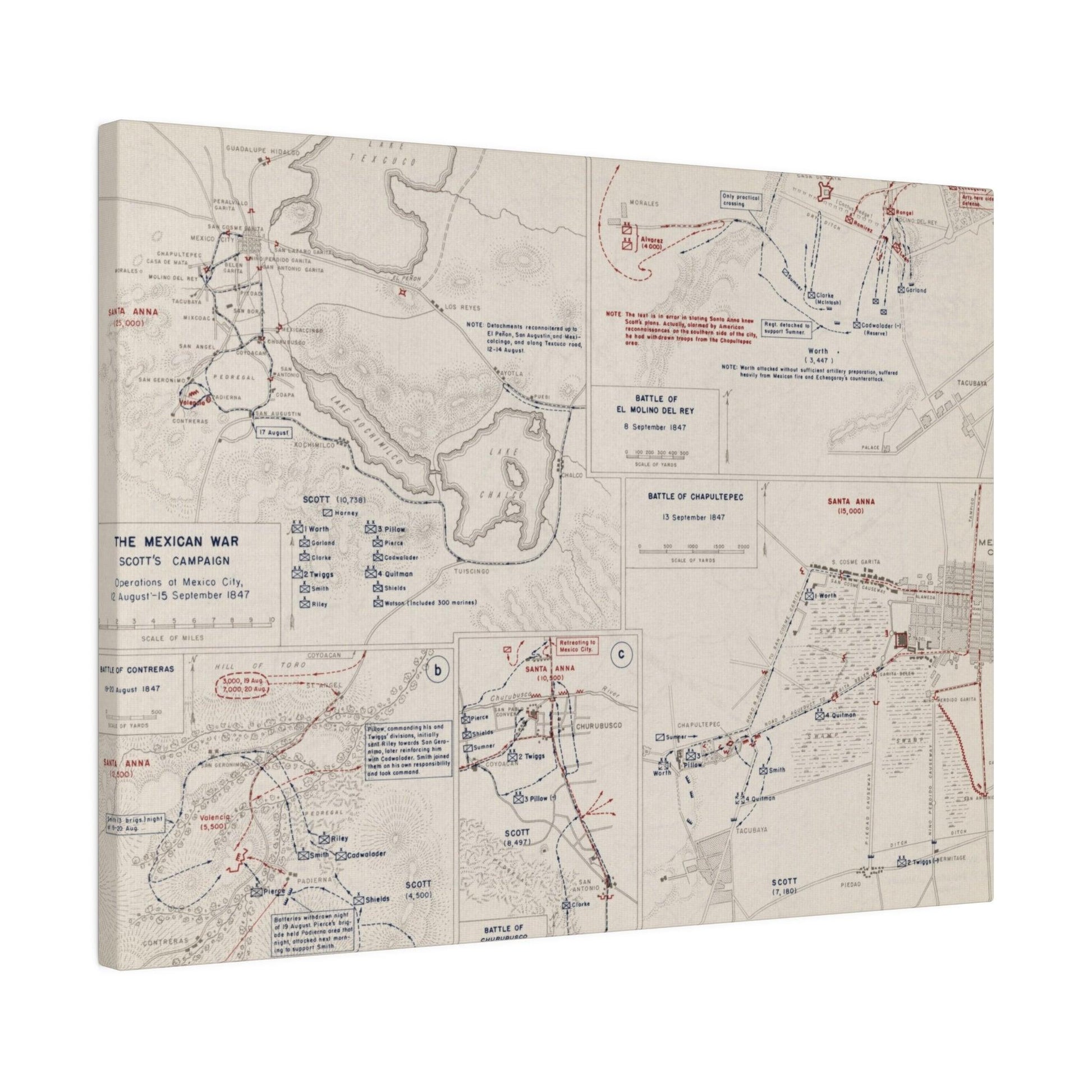 Detailed view of the canvas edge with visible stitching and textured surface, highlighting the archival print's durable