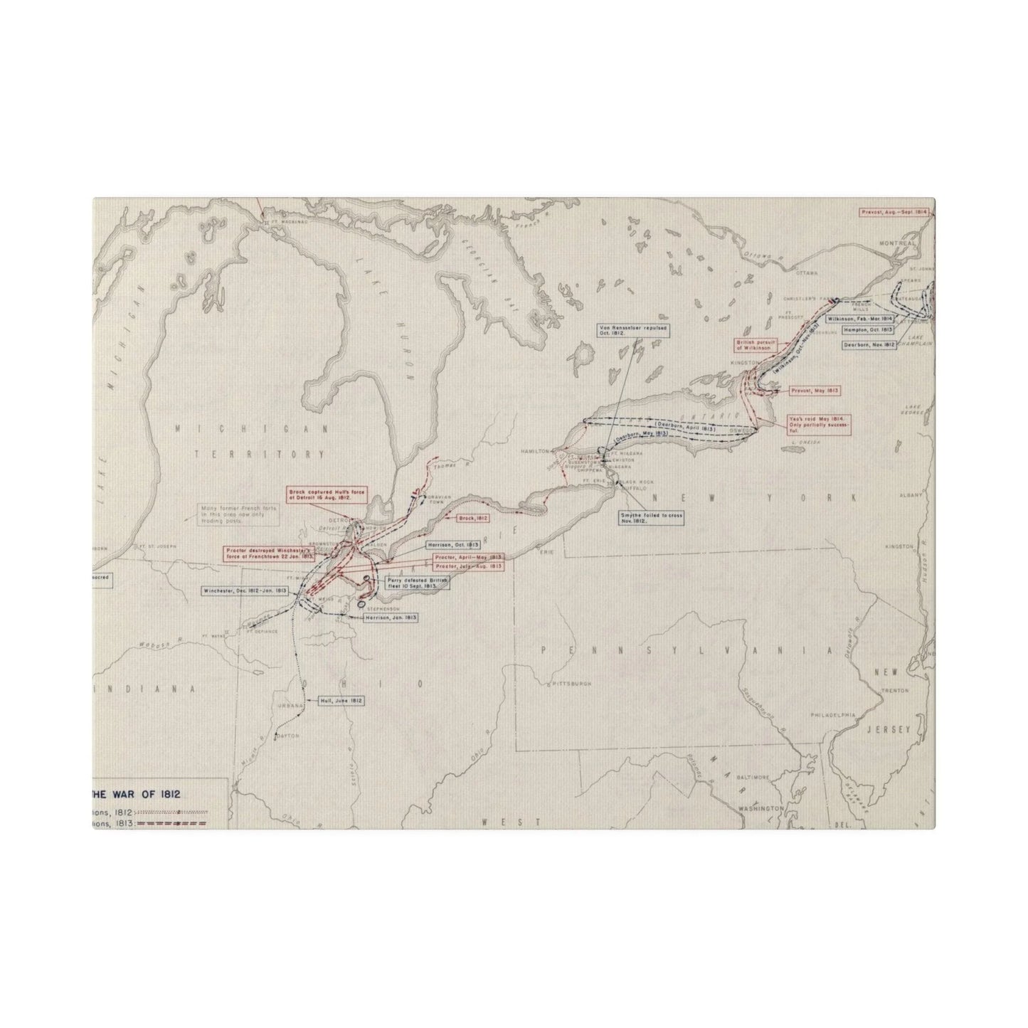 War of 1812, Operations In The North 1812-1814 - Pacific Sky Games