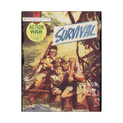 Close-up of the canvas texture highlighting the detailed brushstrokes and vibrant color blending in Action War #14 artwork.