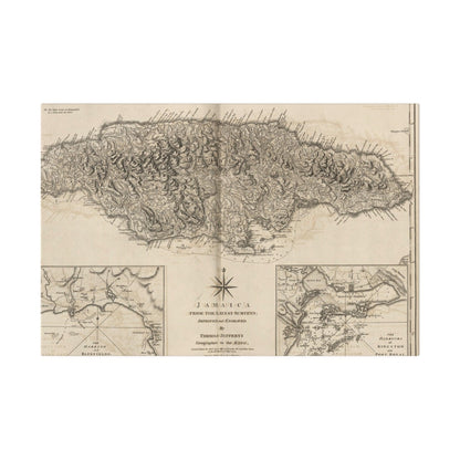 Close-up of the Jamaica canvas texture highlighting vibrant color details and visible brushstroke accents