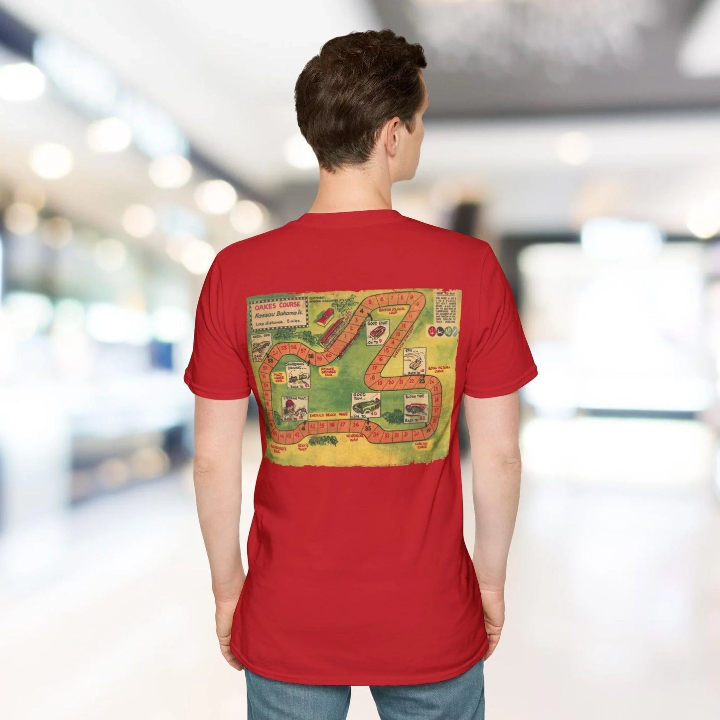 Close-up of the unisex Jet Black No.5 T-shirt's neckline stitching, highlighting the smooth fabric and reinforced crew-neck